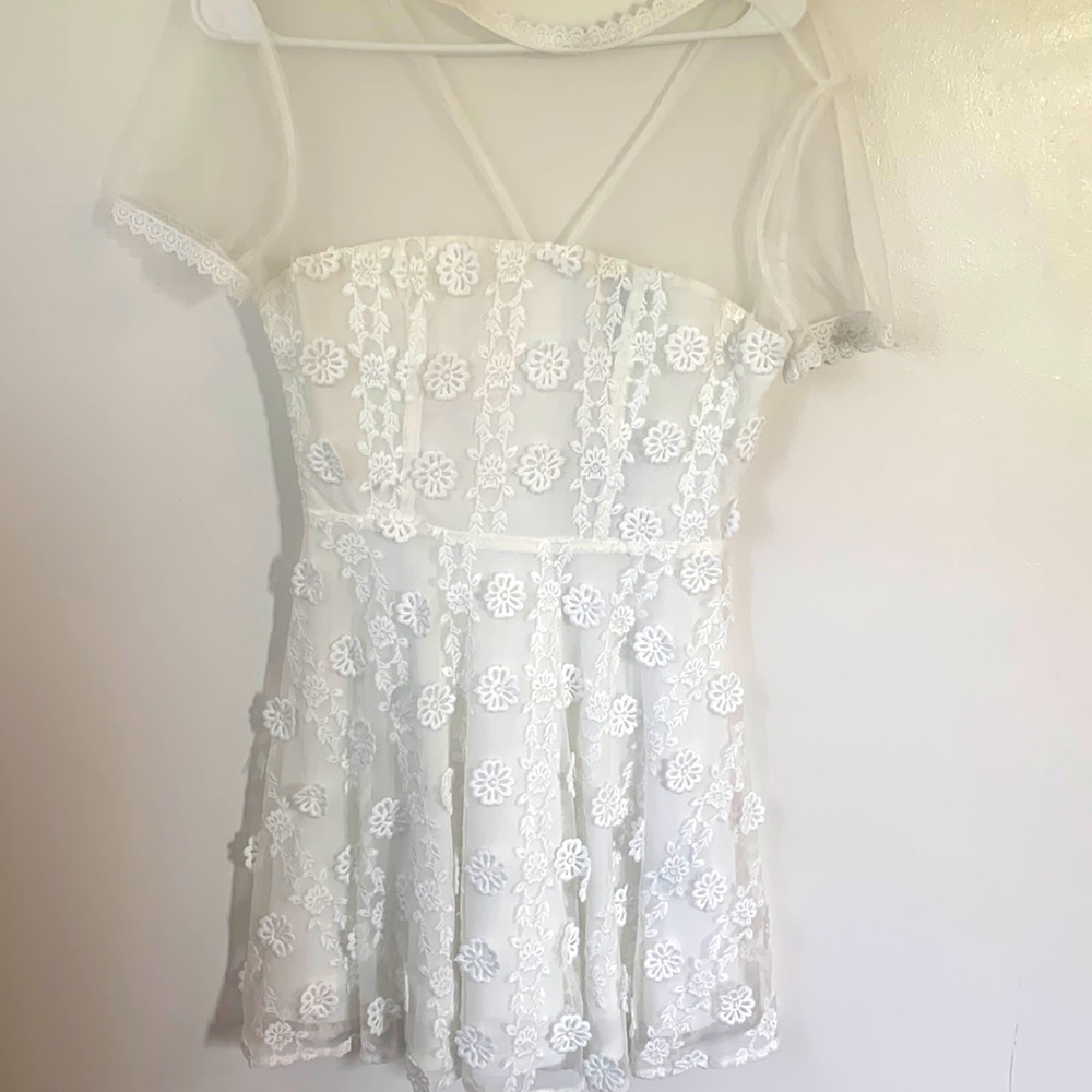 White mini dress